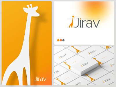 Design Logo for Jirav animallogo brand branding clean design girrafelogo graphic design icon logo minimal simple vector