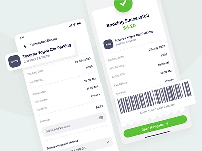 Parkirin - Parking Mobile App | Payment and Receipt bike booking bus cars design find parking mobile app nearby park park park app park ui parking parking app parking space parking spot search parking truck ui uiux ux