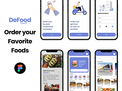 FoodPedia Mobile Delivery App app food delivery mobile ui