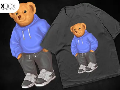 Streetwear Design Polo for T-Shirt - Polo Bear Basic animal character animal design apparel design cartoon character clothing design cute bear fashion design graphic design hoodie design illustration streetwear design tshirt design