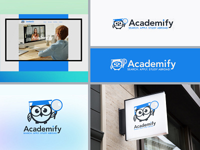 Design Logo for Academify animallogo brand branding clean design graphic design icon iconic logo minimal owllogo vector