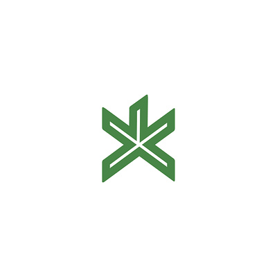 X Symbol For Hemp Leaf logo