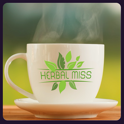 Herbal Miss 3d animation green logo tea