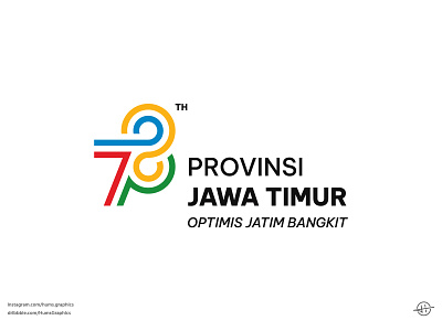 Logo HUT 78 Provinsi Jawa Timur 78 anniversary birthday color company eight indonesia jawatimur logo mockup modern number seven simple type