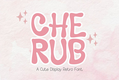 Cherub : A Cute Display Retro Font bubble font cute fonts decorate font display font font fonts hand writing font handwritten font kids font retro font
