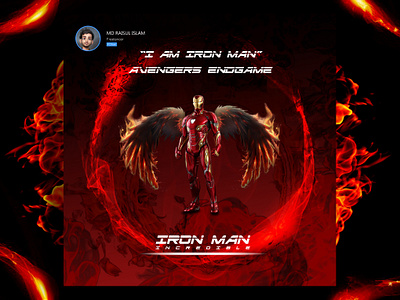 "IRON MAN" AVENGERS ENDGAME avengers endgame branding graphic design iron man motion graphics