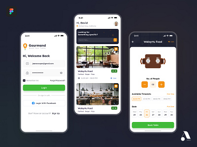Restaurant Table Book App Design figma mobile app design restaurant