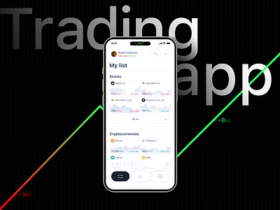 Trading - Mobile App Concept app design dribble like mobile trading ui ux vybornov