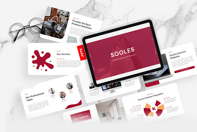 Sooles PowerPoint Template agency business corporate gsl key maroon modern powerpoint template ppt presentation template red sooles ui website