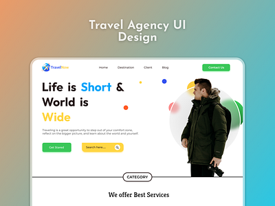Travel Agency UI Design travel webdesign ui ui design uiux web design