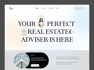 Real Estate - Landing Page building company company progile header hero section home house landing page landingpage layout property real estate typography ui ui design uiuxdesign ux web deisgn website