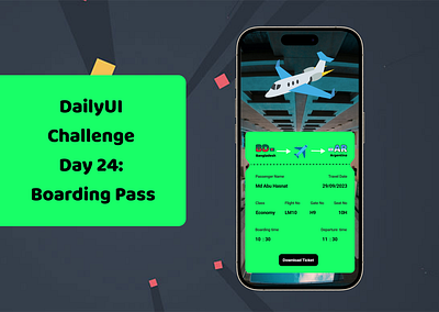 DailyUI Challenge Day 24: Boarding Pass. app app design dailyui design ui