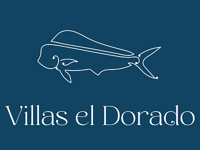 Villas El Dorado Hotel branding fish logo hotel logo logo