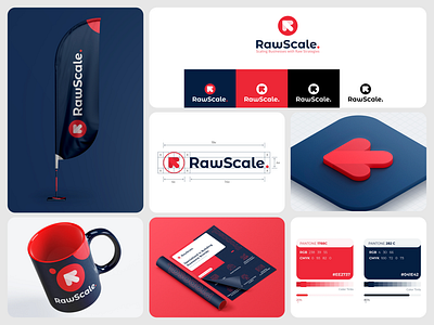 Rawscale™ - Rebranding agency branding brand identity branding brandmark creative logo custom dribbble identity design logo logodesigner logotype modern logo r logo red blue logo trend typography wordmark