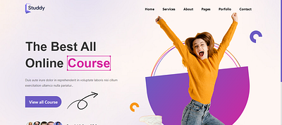 Study Website Template Dribbble, Themes, Designs, Studdy arrow attractive banner courses creative design dribbble girl happy learning study templates themes ui