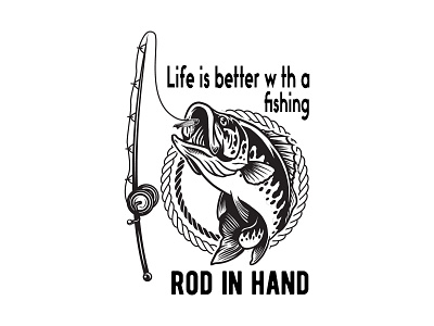 Fishing T-Shirt Design fisherman