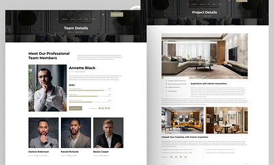 Interior Website Inner Page Design design inner page interior web design interior web inner design ui ui ux web inner website inner page design website team design