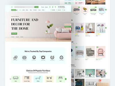 Furniture E-commerce landing page design 2023 trend branding e commerce website experience figma design friendly ui design furniture furniture online furniture website home page inner page landing page design mobile app online store product design responsive design ui ui ux design web template website design