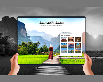 Incredible India , Web, tablet and Mobile branding design landing page ui ux