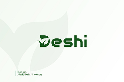 Deshi Leaf Logo branding combine logo d leaf letter d lettermark logo logo for sale logo mark nature new logo organic brand logo typography wordmark