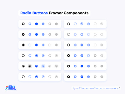 Radio Buttons Framer Components figma figma components framer framer components framer components library radio buttons ui ui components ui design ui radio buttons