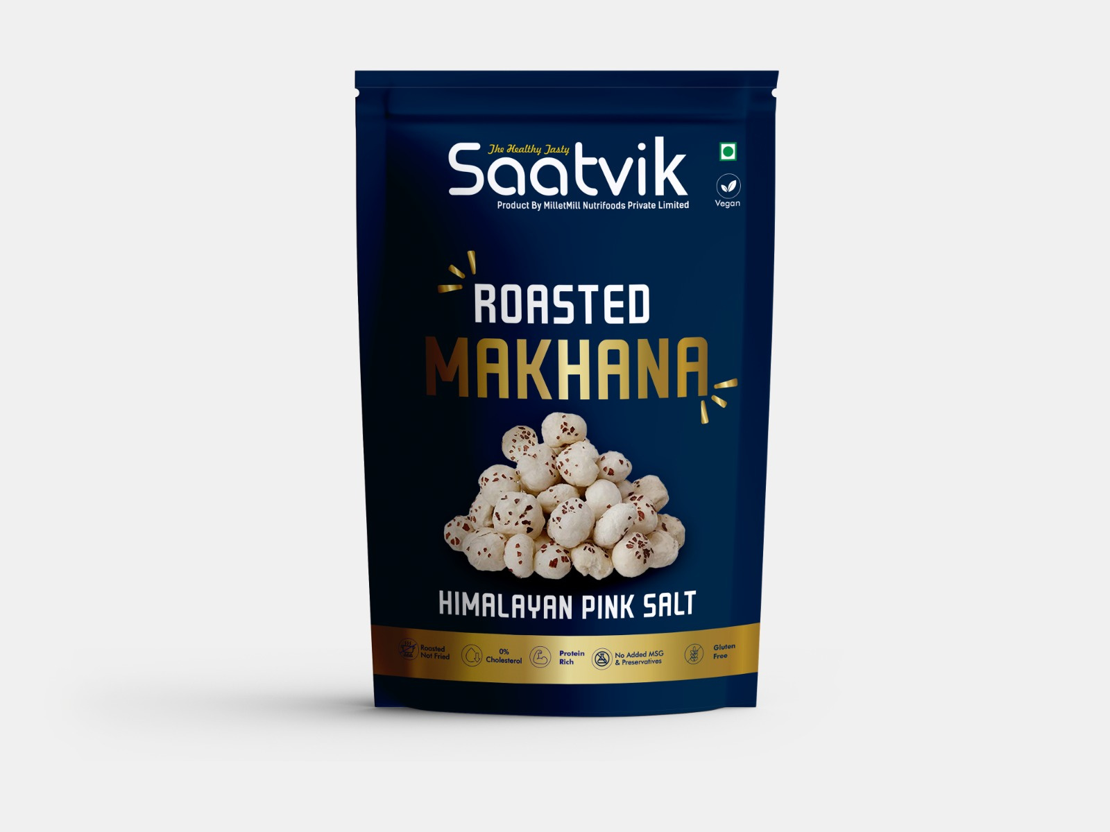Saatvik Makhana Pouch Design By ECare Packaging Product Design Pouch saatvik-makhana-pouch-design-by-ecare-packaging-product-design-pouch