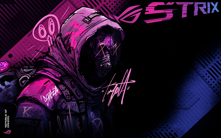 ROG STRIX wallpaper illustration by Brent Black on Dribbble