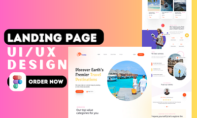 Travel landing page figmadesign graphic design homepage landing landingpage page ui uidesign webpage website