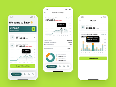Savy analytics app bank chart dashboard finance fintech fireart fireart studio interface investment mobile mobile app product design trading ui user experience user interface ux uxui