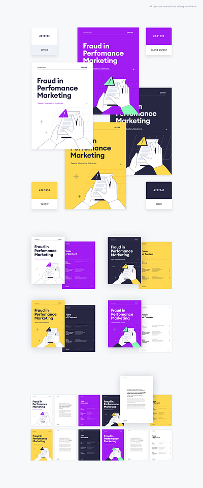 Affise Documents branding colors graphic design typography