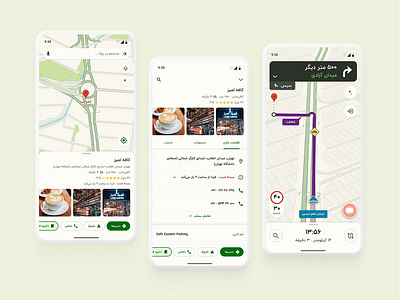 Routaa - Map Navigation App 3d dark direction drawer google maps list location map market material navigation pin poi product route search search way speed transport