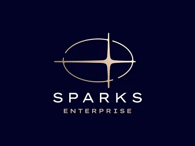 Golden Luminary Light Spark Logo branding design flare glow gold golden graphic design illustration light logo luminary radiant spark
