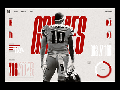 TypoMonday Week N° 37 - 01 design editorial interaction interface layout minimalistic nfl sports typography webdesign