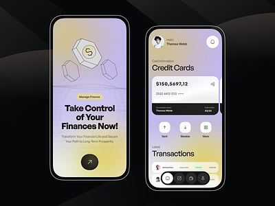 Finance Management App card concept design finance finance management graphic design manage mobile money ui ux web