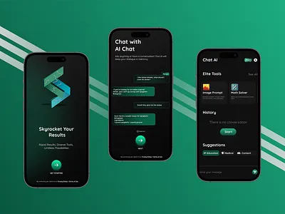 AI Chat App Ui branding graphic design logo ui