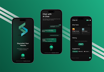 AI Chat App Ui branding graphic design logo ui