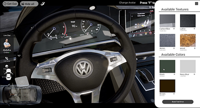 Volkswagen Car Configurator and Virtual Showroom - Jay car configurator car showroom twin unreal engine unreal engine project volkswagon