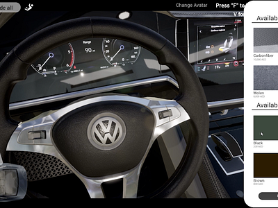 Volkswagen Car Configurator and Virtual Showroom - Jay car configurator car showroom twin unreal engine unreal engine project volkswagon