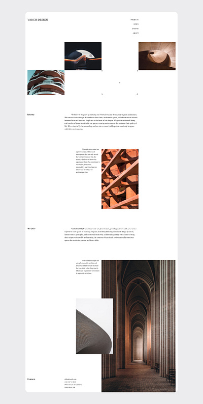 Architecture Agency Website Concept design typography ui