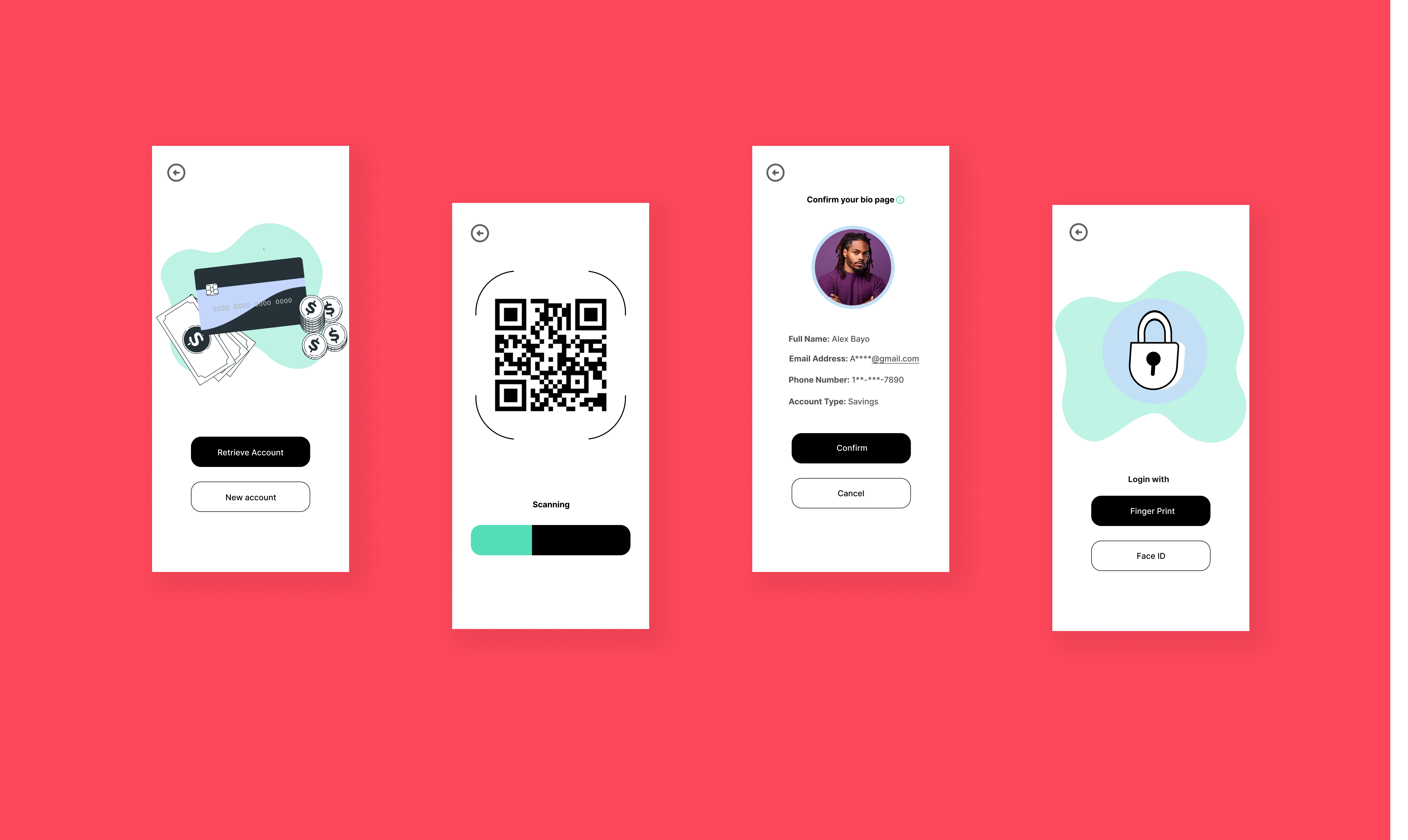 Transferring Login | Banking App product design ui ux
