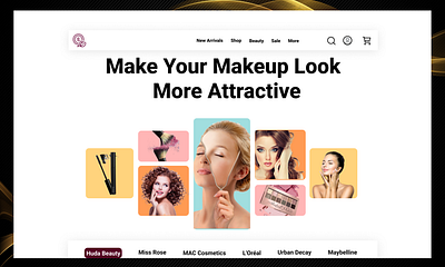 Makeup Website Design app design graphic design prototype typography ui website design