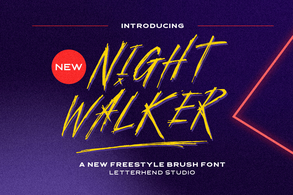 Night Walker – Freestyle Brush Font dry brush font freebies