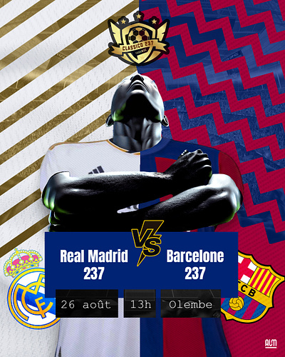 Football Poster Classico 237 branding fc barcelone football graphic design poster real madrid