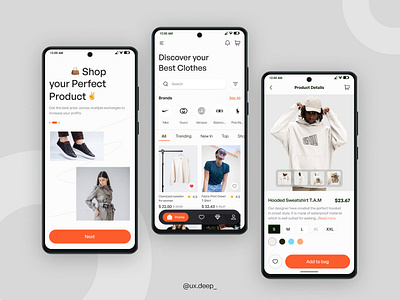 Fashion Ecommerce App ecommerce app fashion app inspiration mobile app design mobile ui mobileapp mockup ui user experience userinterface ux