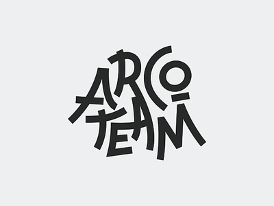 Arco Team calligraphy font graphic design handrawn illustration lettering lettering logo logo logotype playful team logo teamwork