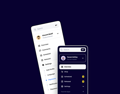 Sidebar ⚙️ app appdesign dashboard product productdesign sidebar ui ux web