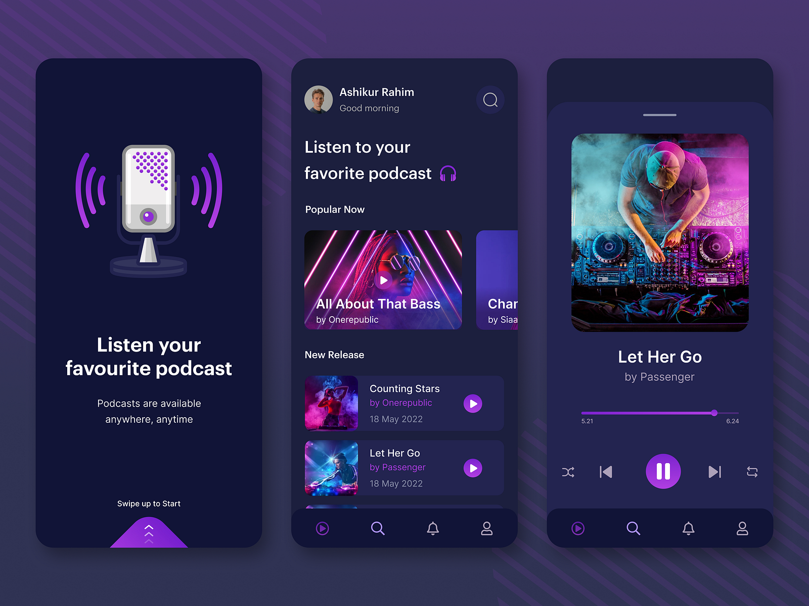 Podcast Mobile App by Ashikur Rahim Ashik on Dribbble