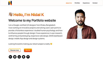 Minimalistic Portfolio Website micro interaction portfolio website portfolio website template prototyping resume builder ui ux web app web page website