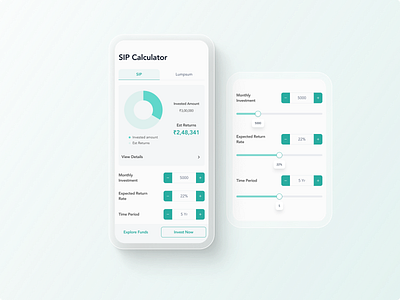 SIP Calculator app design ui ux