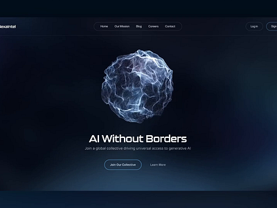 NexaIntel: AI Collective Landing Page Design ai ai landing page dark homepage landing landing page minimal modern motion nexaintel sphere ui ui design uxui web web design web marketing webdesign website wip